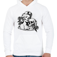 PRINTFASHION A true woman's love is eternal - Férfi kapucnis pulóver - Fehér