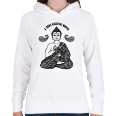 PRINTFASHION A tudás alázatosan ragyog - Női kapucnis pulóver - Fehér