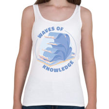 PRINTFASHION A tudás hulláma - Női atléta - Fehér női trikó