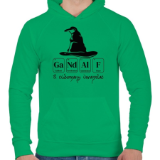 PRINTFASHION A tudomány varázslat - Férfi kapucnis pulóver - Zöld férfi pulóver, kardigán
