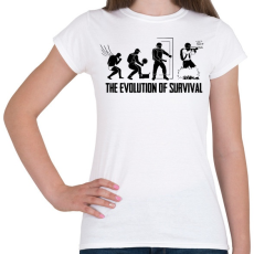 PRINTFASHION A túlélés evolúciója - Női póló - Fehér