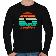 PRINTFASHION A vadász - Férfi pulóver - Fekete