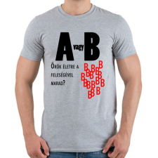 PRINTFASHION A vagy B - Férfi póló - Sport szürke férfi póló