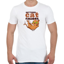 PRINTFASHION A vajazott macska paradoxon - Férfi póló - Fehér férfi póló