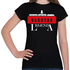PRINTFASHION A vasutas legenda - Női póló - Fekete