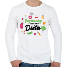 PRINTFASHION A vegánság - Férfi hosszú ujjú póló - Fehér férfi póló