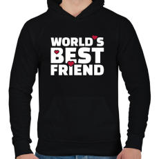 PRINTFASHION A világ legjobb barátja - Férfi kapucnis pulóver - Fekete