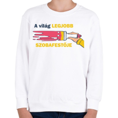 PRINTFASHION A világ legjobb festője - Gyerek pulóver - Fehér