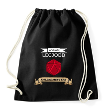 PRINTFASHION A Világ Legjobb Kalandmestere - Sportzsák, Tornazsák - Fekete tornazsák