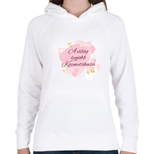 PRINTFASHION A világ legjobb kozmetikusa - Női kapucnis pulóver - Fehér női pulóver, kardigán