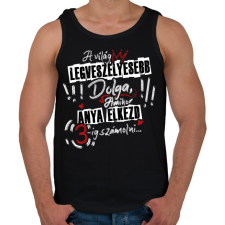 PRINTFASHION A világ legveszélyesebb dolga... - Férfi atléta - Fekete atléta, trikó