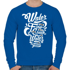 PRINTFASHION A víz a barátom - Férfi pulóver - Királykék