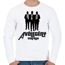 PRINTFASHION A VŐLEGÉNY CSAPATA - Férfi pulóver - Fehér férfi pulóver, kardigán