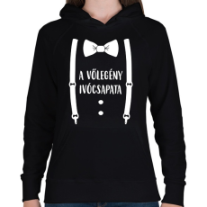 PRINTFASHION A vőlegény ivócsapata - Női kapucnis pulóver - Fekete