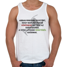PRINTFASHION A vörösbor jót tesz az egészségnek - Férfi atléta - Fehér atléta, trikó