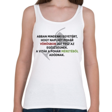 PRINTFASHION A vörösbor jót tesz az egészségnek - Női atléta - Fehér