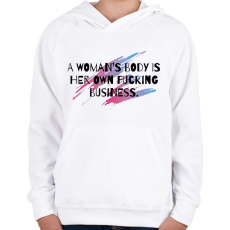 PRINTFASHION A woman's body - Gyerek kapucnis pulóver - Fehér