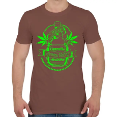 PRINTFASHION A zöld tündér itala - Férfi póló - Mogyoróbarna