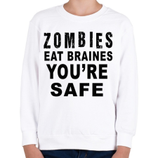 PRINTFASHION A zombik agyat esznek! - Gyerek pulóver - Fehér gyerek pulóver, kardigán