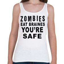 PRINTFASHION A zombik agyat esznek! - Női atléta - Fehér női trikó