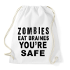 PRINTFASHION A zombik agyat esznek! - Sportzsák, Tornazsák - Fehér