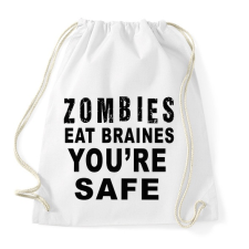 PRINTFASHION A zombik agyat esznek! - Sportzsák, Tornazsák - Fehér tornazsák