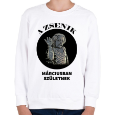 PRINTFASHION A zsenik márciusban születnek - Gyerek pulóver - Fehér gyerek pulóver, kardigán