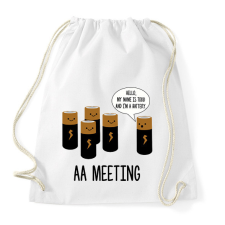 PRINTFASHION AA meeting - Sportzsák, Tornazsák - Fehér tornazsák