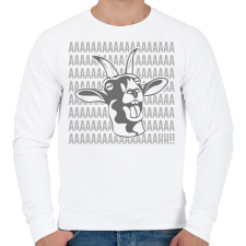 PRINTFASHION Aaaah! - Kecske - Férfi pulóver - Fehér férfi pulóver, kardigán