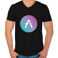 PRINTFASHION AAVE Logo - Férfi V-nyakú póló - Fekete férfi póló