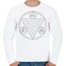 PRINTFASHION Abracadabra - Férfi pulóver - Fehér