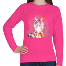 PRINTFASHION abstract cat - Női pulóver - Fukszia