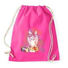 PRINTFASHION abstract cat - Sportzsák, Tornazsák - Fukszia tornazsák