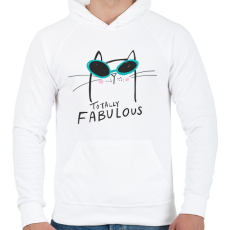 PRINTFASHION Abszolút mesés - Férfi kapucnis pulóver - Fehér