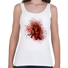 PRINTFASHION absztakt tigris portré - Női atléta - Fehér női trikó