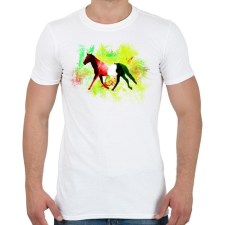 PRINTFASHION absztrakt ló - Férfi póló - Fehér férfi póló