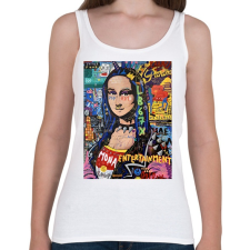 PRINTFASHION Absztrakt Mona - Női atléta - Fehér női trikó