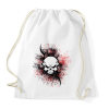 PRINTFASHION absztrakt skull - Sportzsák, Tornazsák - Fehér