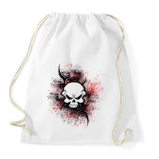 PRINTFASHION absztrakt skull - Sportzsák, Tornazsák - Fehér tornazsák