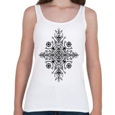 PRINTFASHION Absztrakt tribal minta - Női atléta - Fehér női trikó