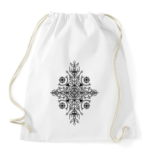 PRINTFASHION Absztrakt tribal minta - Sportzsák, Tornazsák - Fehér tornazsák