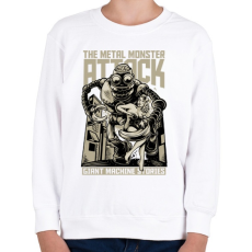 PRINTFASHION Acélszörny - Gyerek pulóver - Fehér