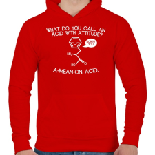 PRINTFASHION ACID - Férfi kapucnis pulóver - Piros férfi pulóver, kardigán