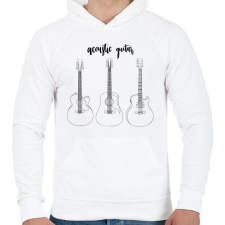 PRINTFASHION Acoustic guitar - Férfi kapucnis pulóver - Fehér női pulóver, kardigán