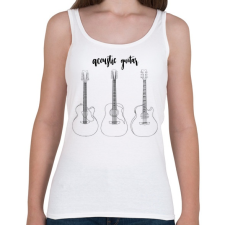 PRINTFASHION Acoustic guitar - Női atléta - Fehér női trikó