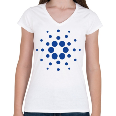 PRINTFASHION ADA Logo - Női V-nyakú póló - Fehér