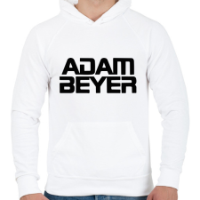 PRINTFASHION Adam Beyer black - Férfi kapucnis pulóver - Fehér férfi pulóver, kardigán