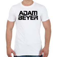 PRINTFASHION Adam Beyer black - Férfi póló - Fehér férfi póló
