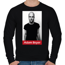 PRINTFASHION Adam Beyer - Férfi pulóver - Fekete férfi pulóver, kardigán