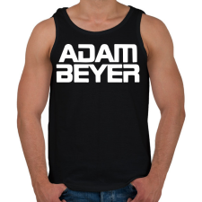 PRINTFASHION Adam Beyer white - Férfi atléta - Fekete atléta, trikó